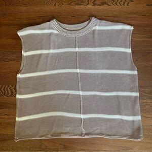 Striped Sleeveless Knit Top